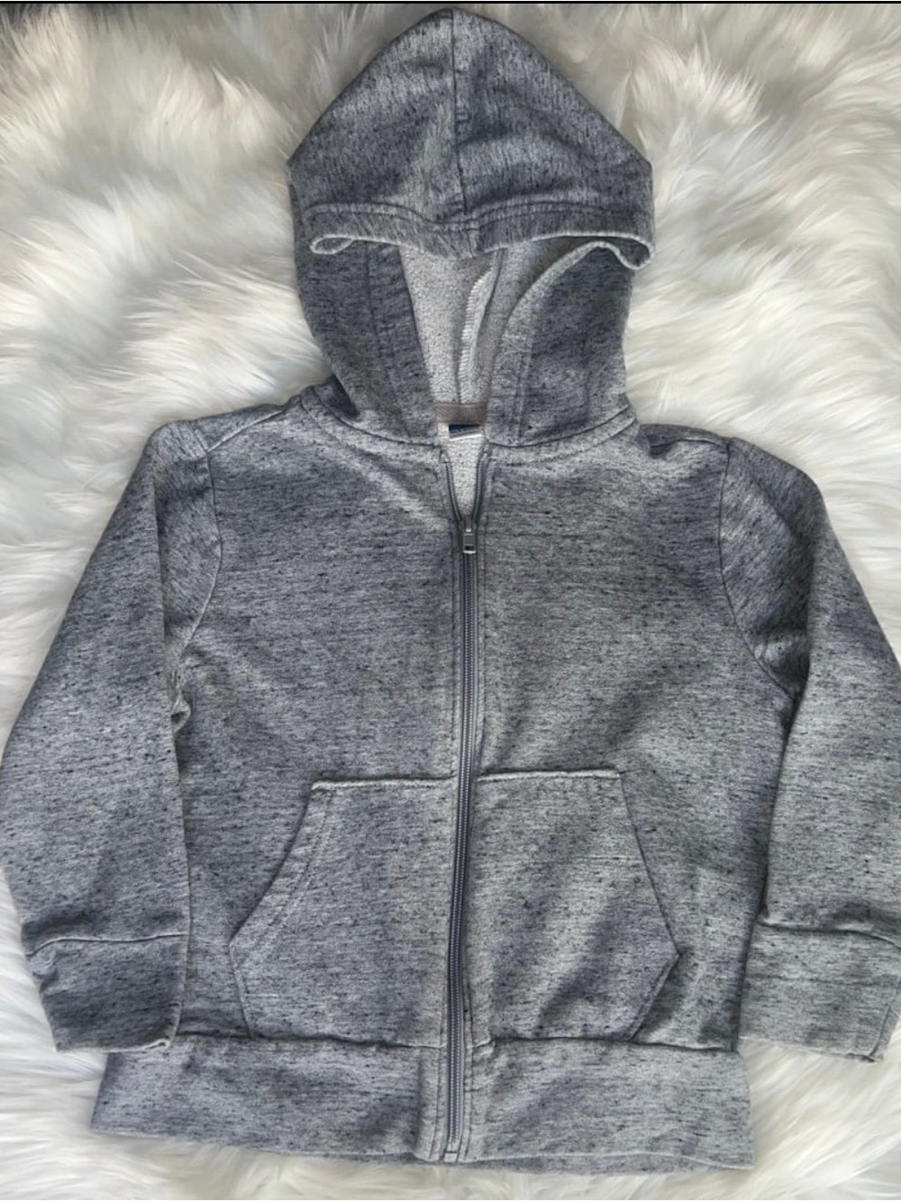 Old Navy Kids Gray Full-Zip Hooded Sweatshirt